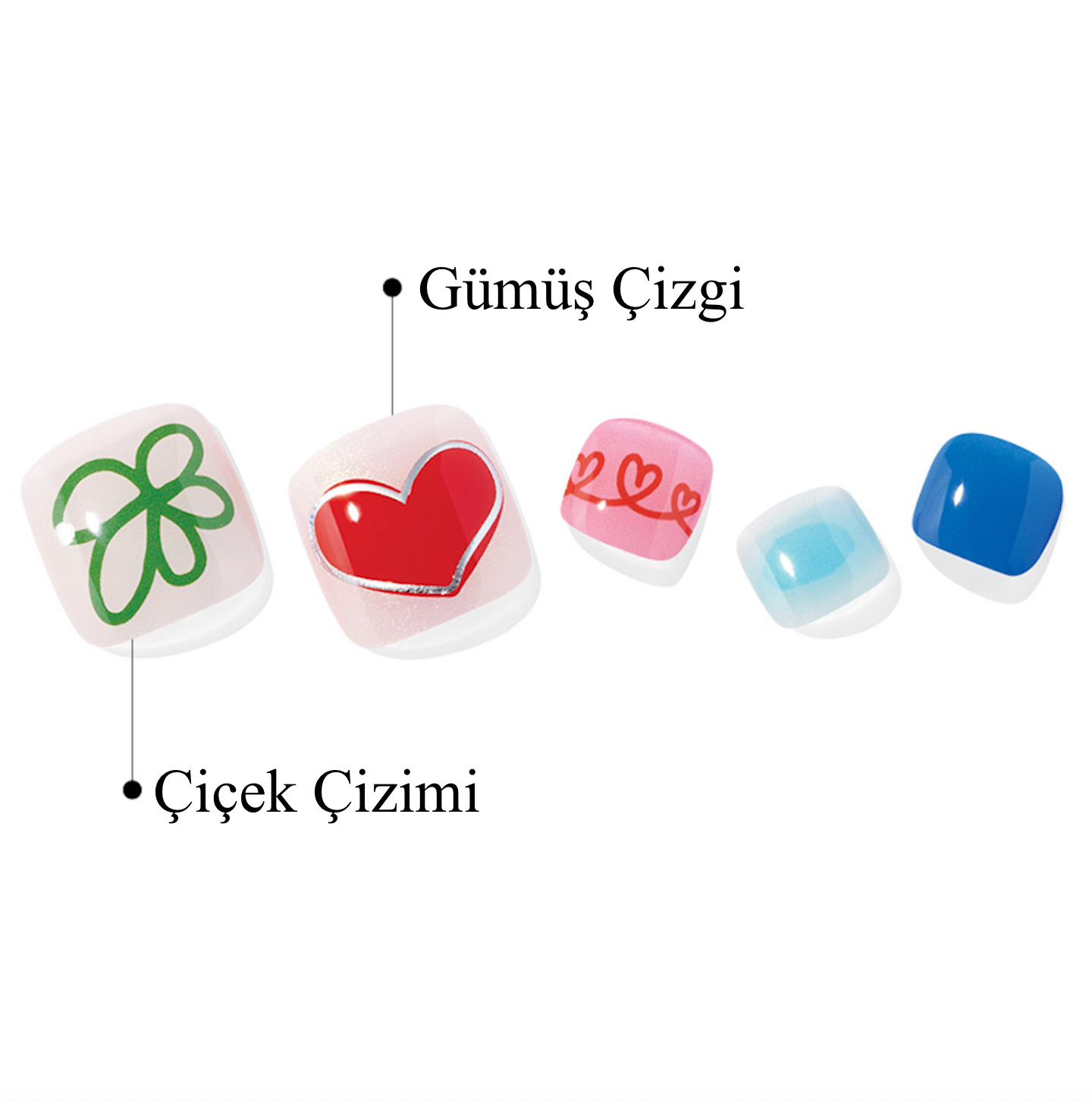 P Happy Go Lucky Jel Tırnak 30 Adet 2 Kullanım