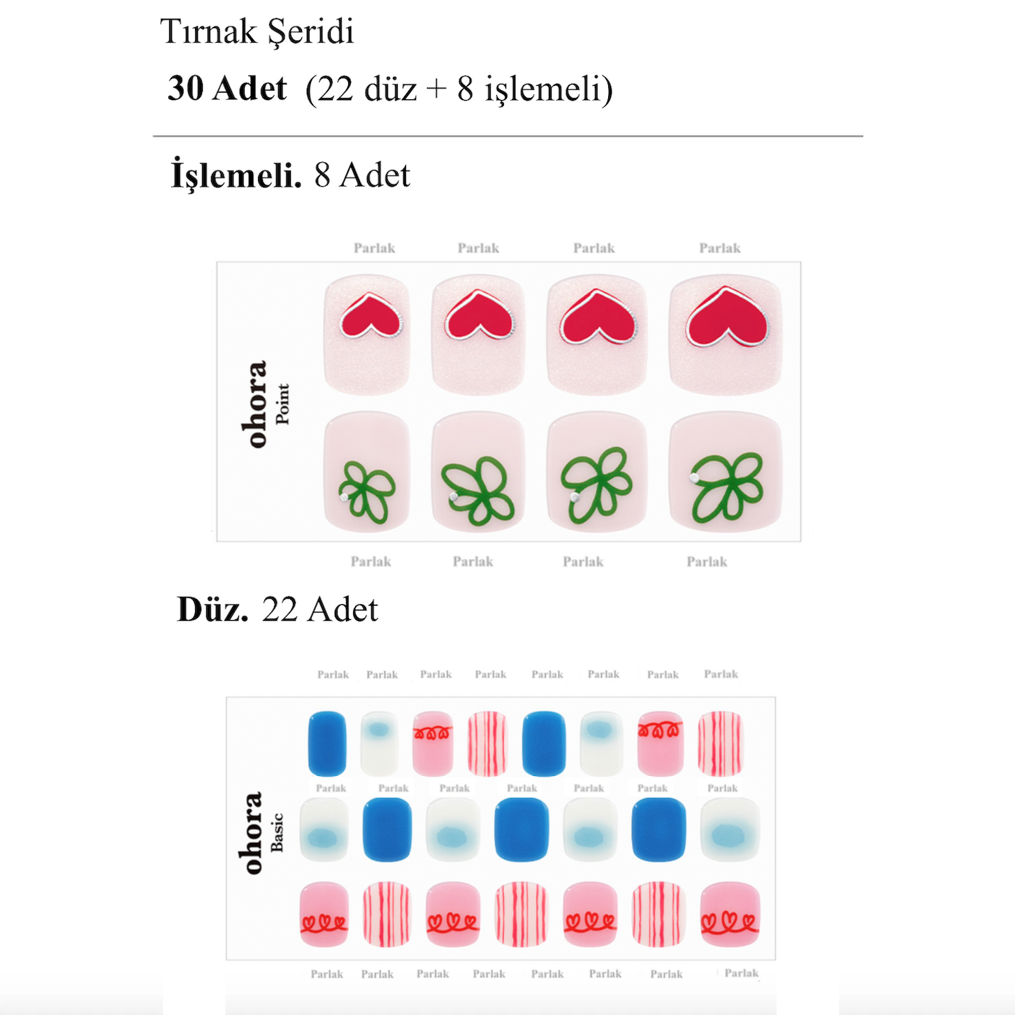 P Happy Go Lucky Jel Tırnak 30 Adet 2 Kullanım