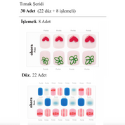 P Happy Go Lucky Jel Tırnak 30 Adet 2 Kullanım
