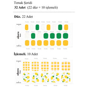 P Hawaiian Fruits Jel Tırnak 32 Adet 2 Kullanım