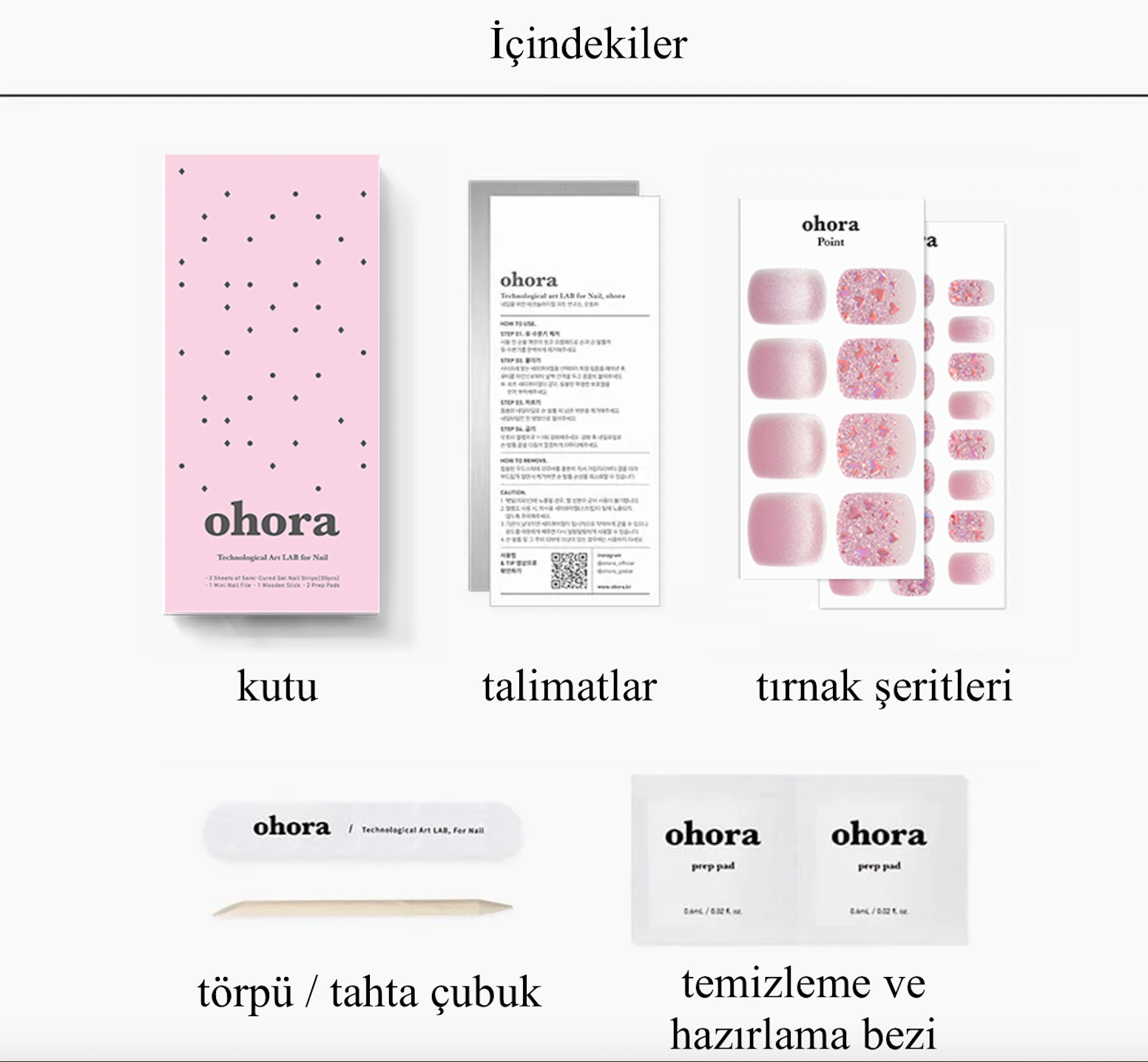 P Heart Glimmer Jel Tırnak 30 Adet 2 Kullanım