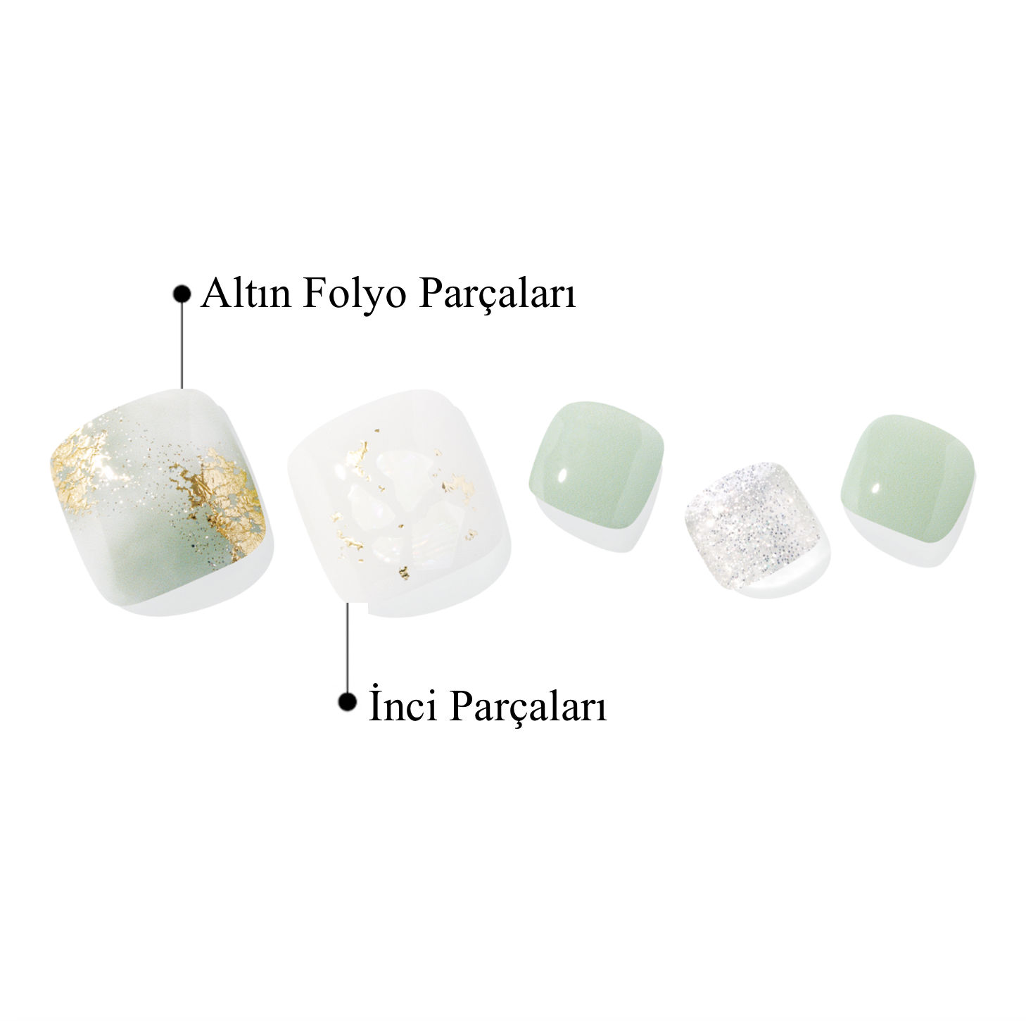 P Komorebi Jel Tırnak 30 Adet 2 Kullanım