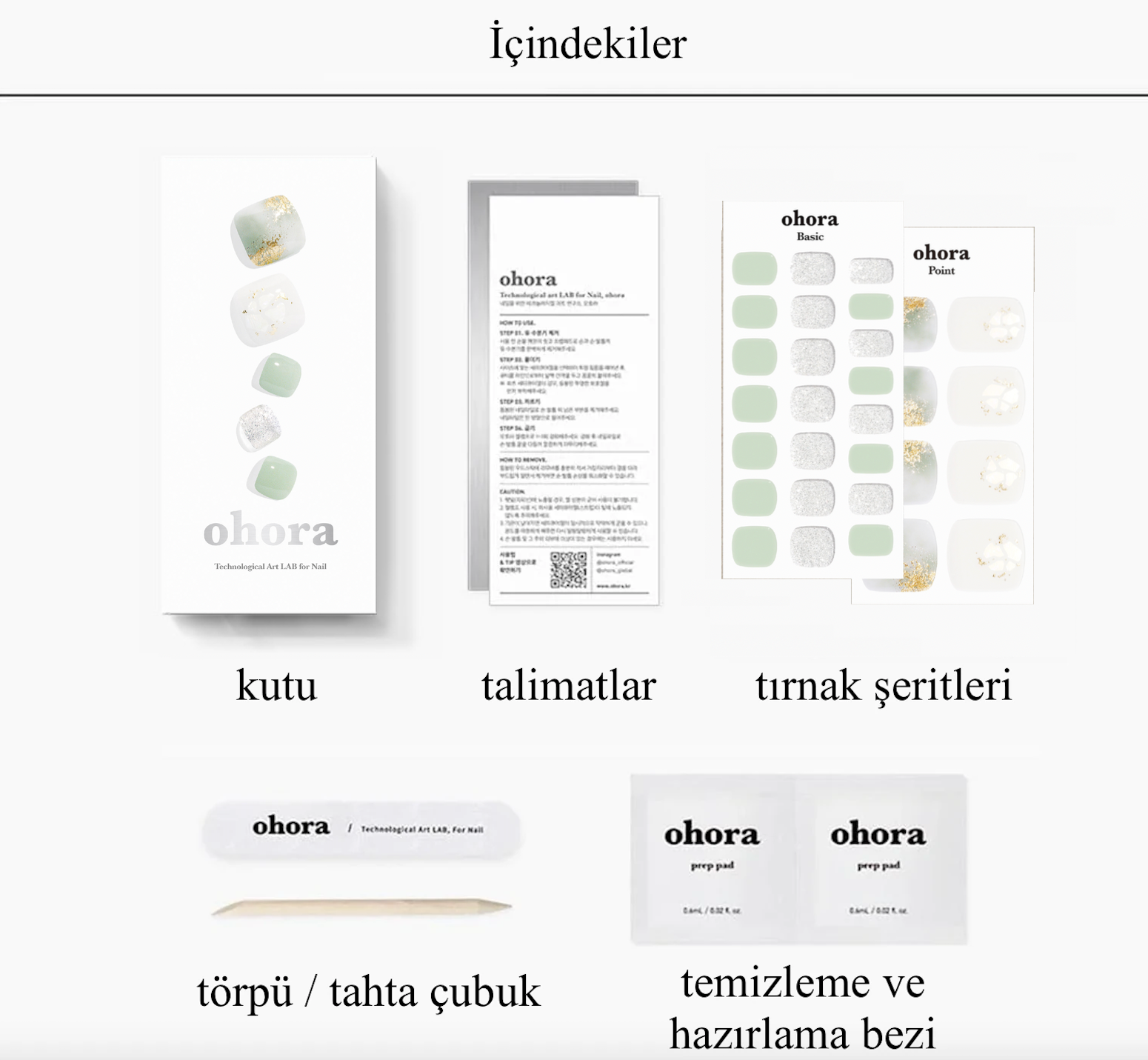 P Komorebi Jel Tırnak 30 Adet 2 Kullanım