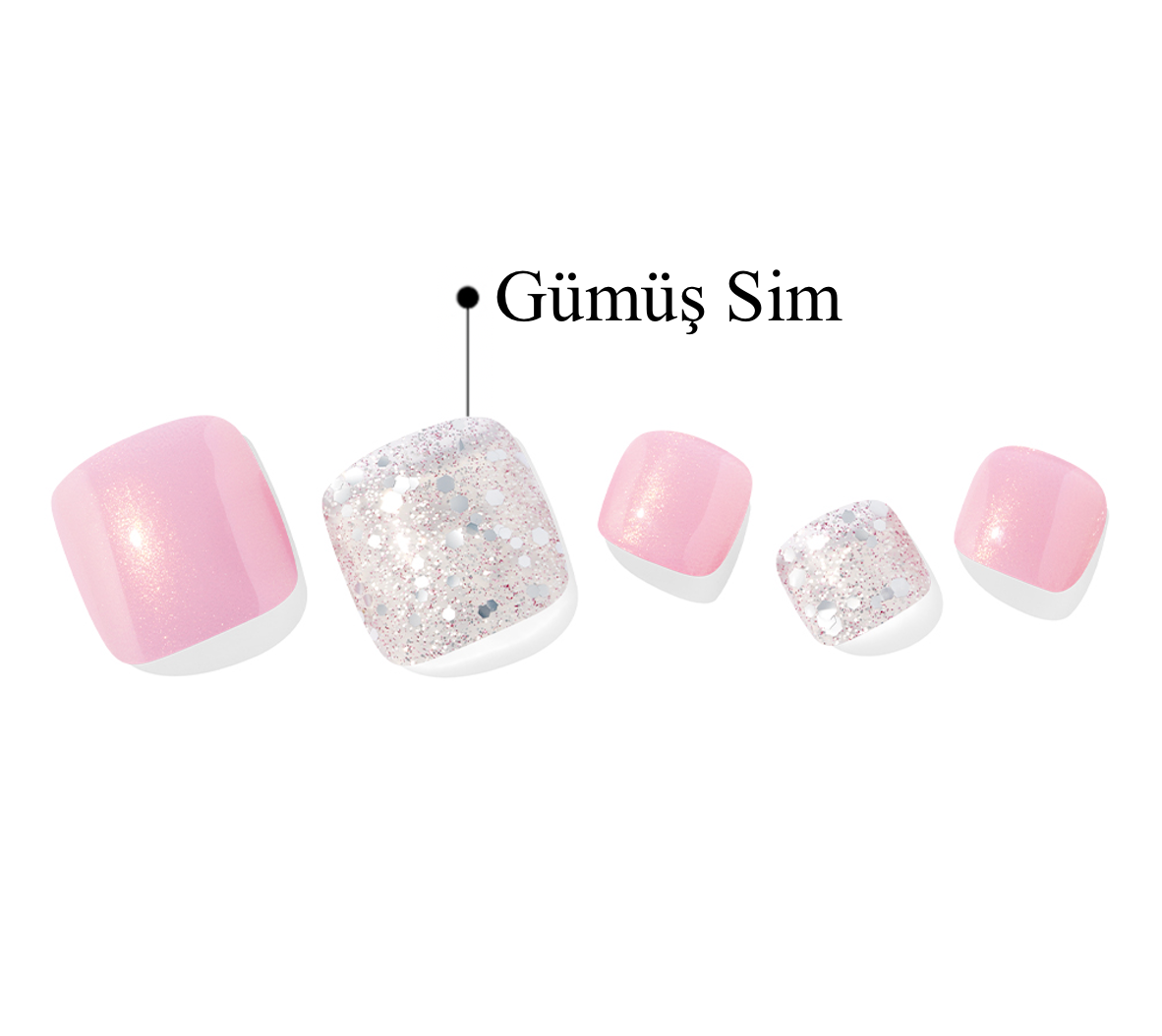 P Love Sparkle Jel Tırnak 30 Adet 2 Kullanım