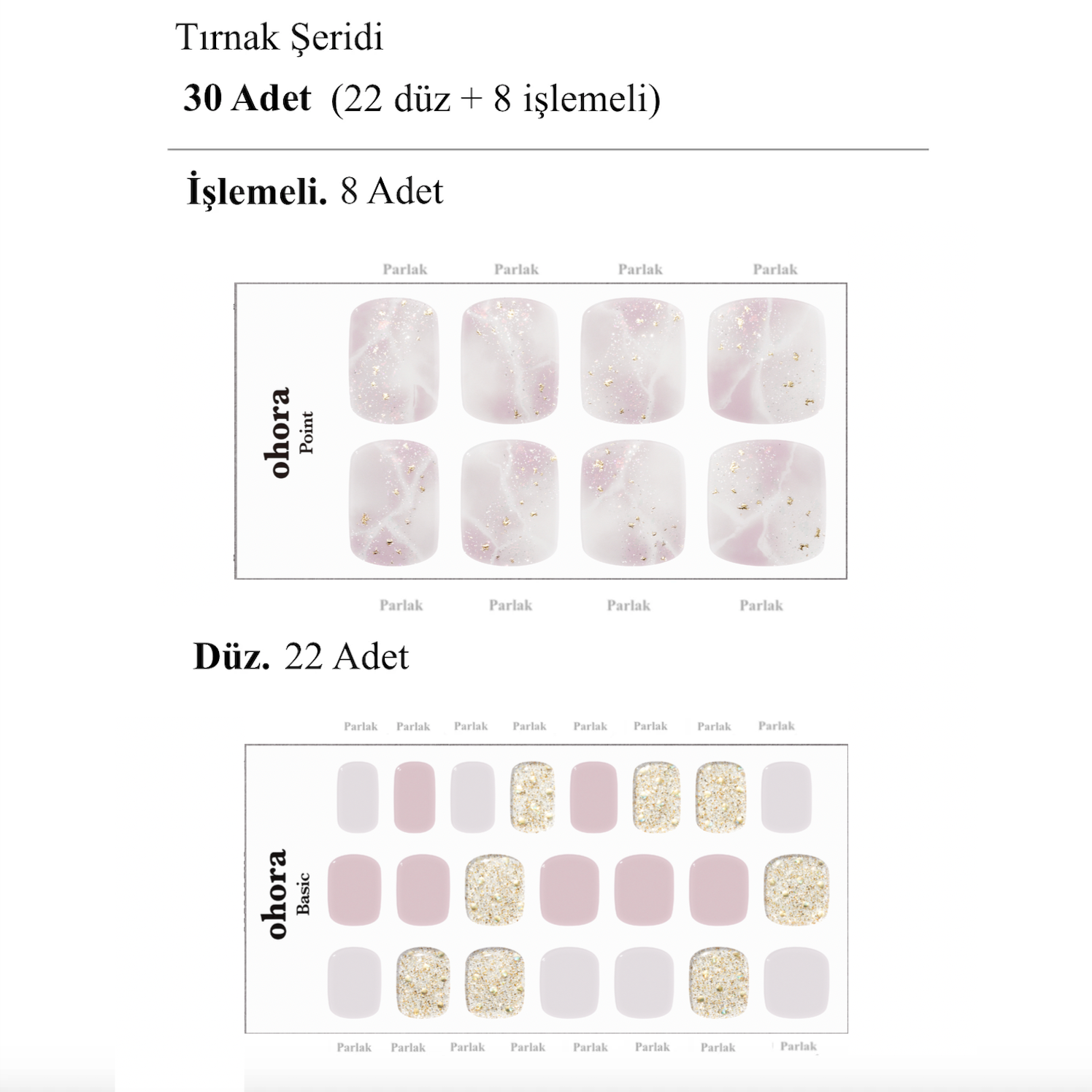 P Mirage Jel Tırnak 30 Adet 2 Kullanım