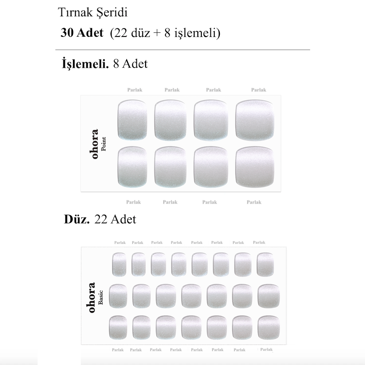 P Moonriver Jel Tırnak 30 Adet 2 Kullanım