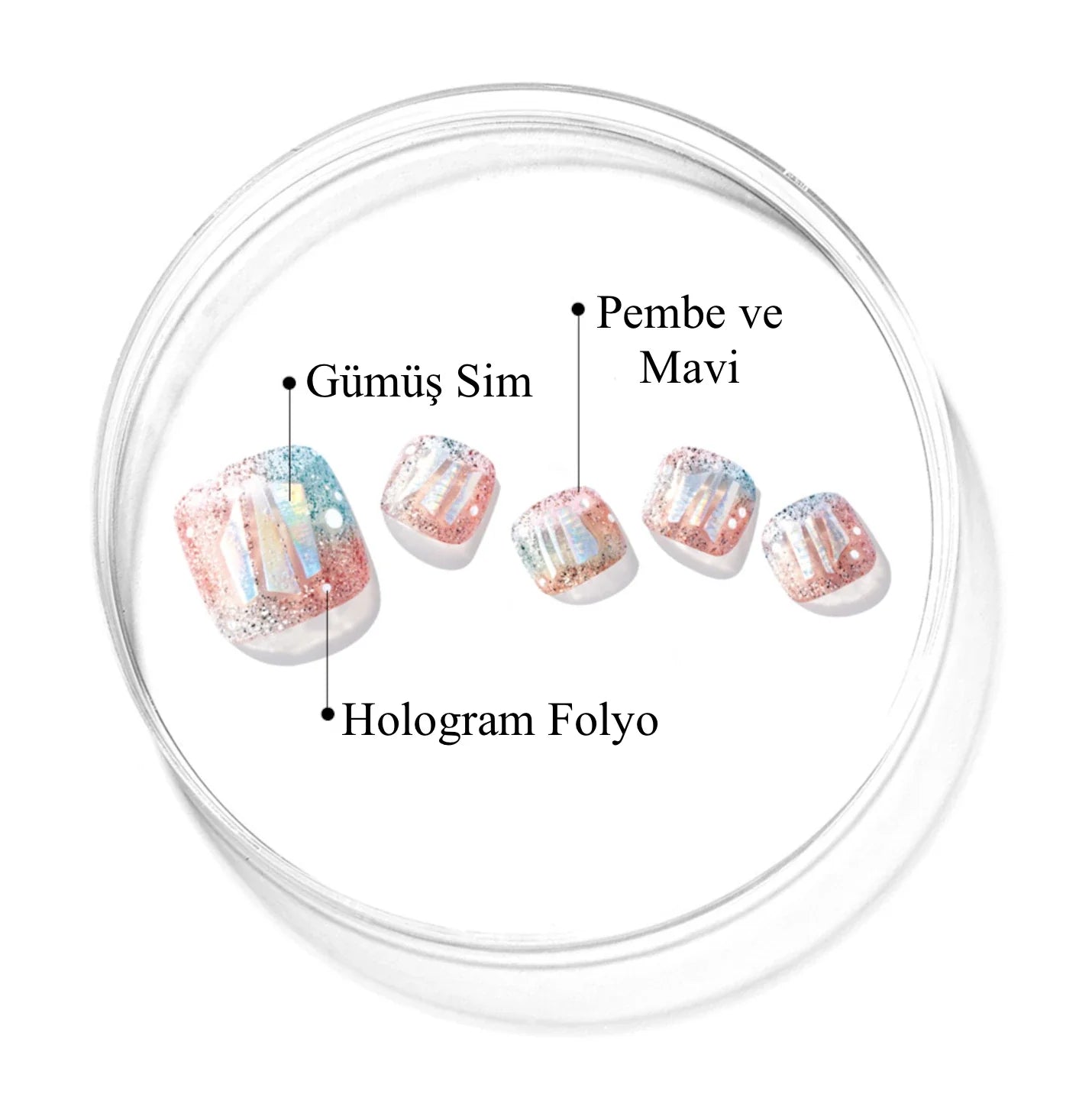 P Newtro pedicure no.1 Jel Tırnak 32 Adet 2 Kullanım