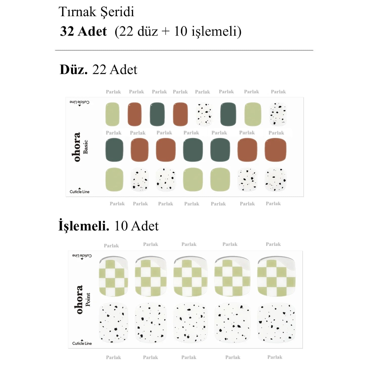 P Nomad Jel Tırnak 32 Adet 2 Kullanım