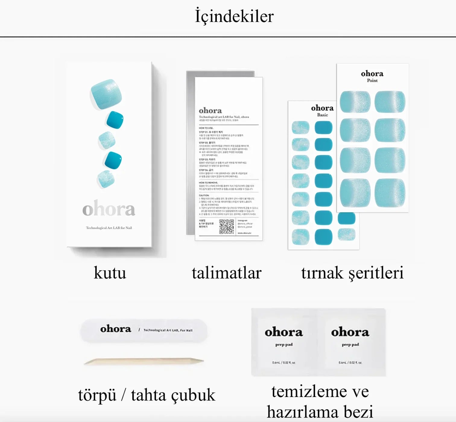 P Ocean Gleam Jel Tırnak 32 Adet 2 Kullanım