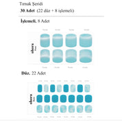 P Ocean Gleam Jel Tırnak 32 Adet 2 Kullanım