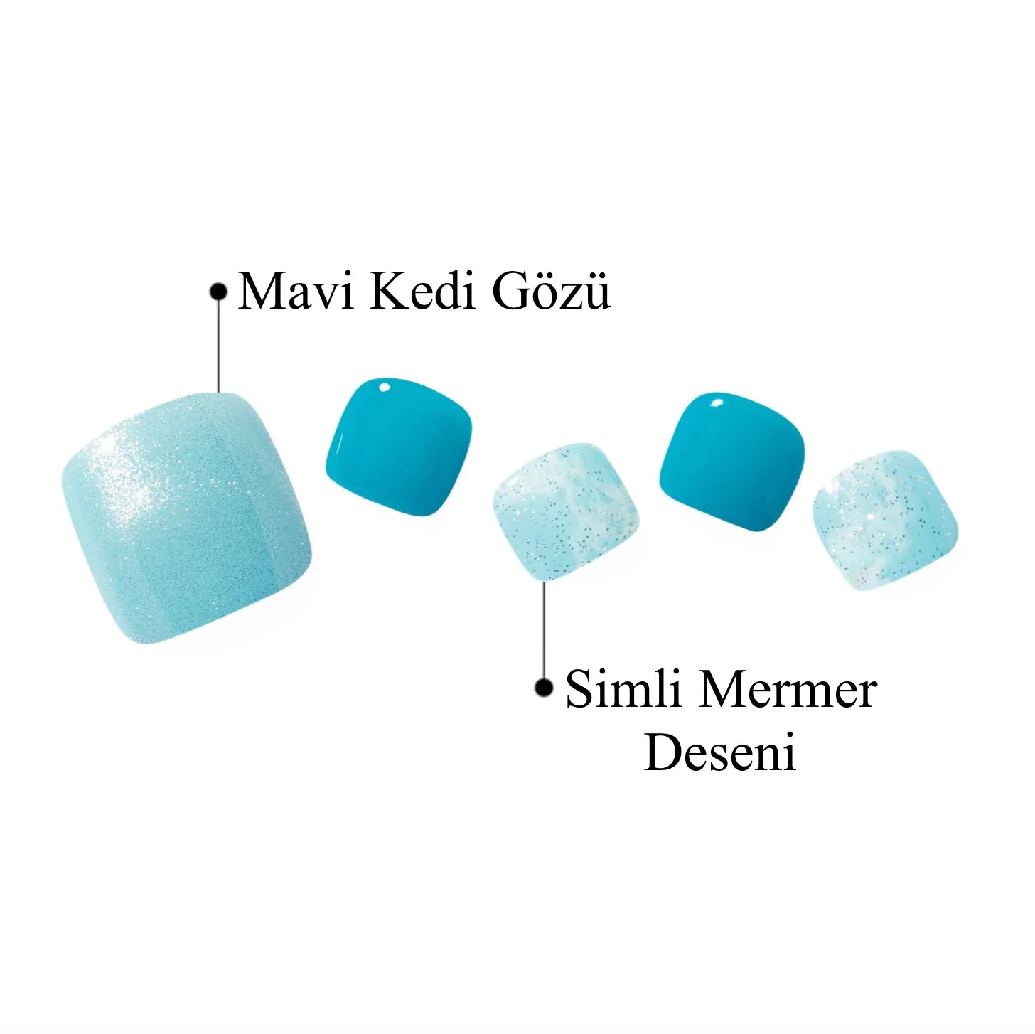 P Ocean Gleam Jel Tırnak 32 Adet 2 Kullanım