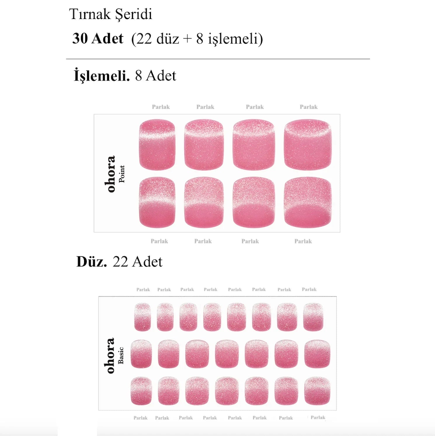 P Redberry Jel Tırnak 32 Adet 2 Kullanım