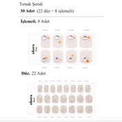 P Sandy Jel Tırnak 30 Adet 2 Kullanım