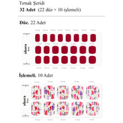 P Satin magenta Jel Tırnak 32 Adet 2 Kullanım