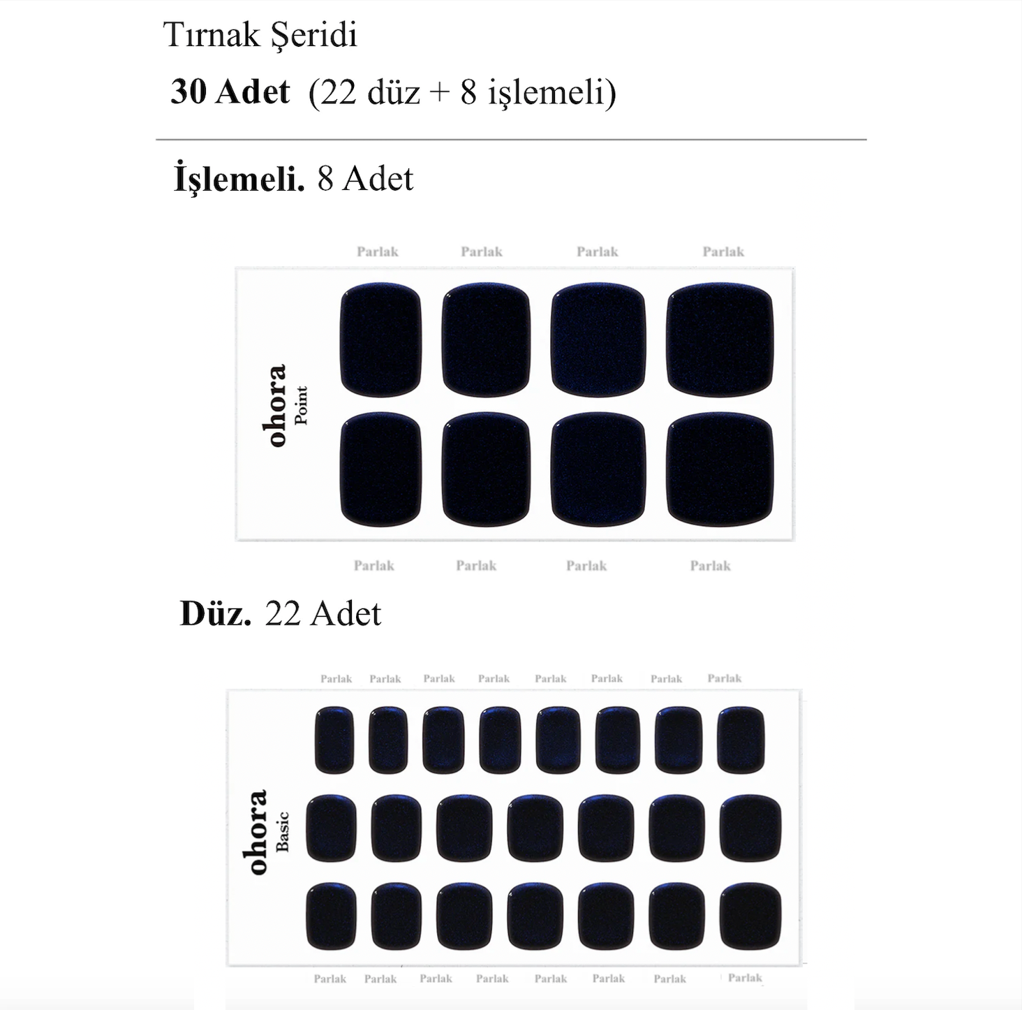 P Sepia Mirror Jel Tırnak 30 Adet 2 Kullanım