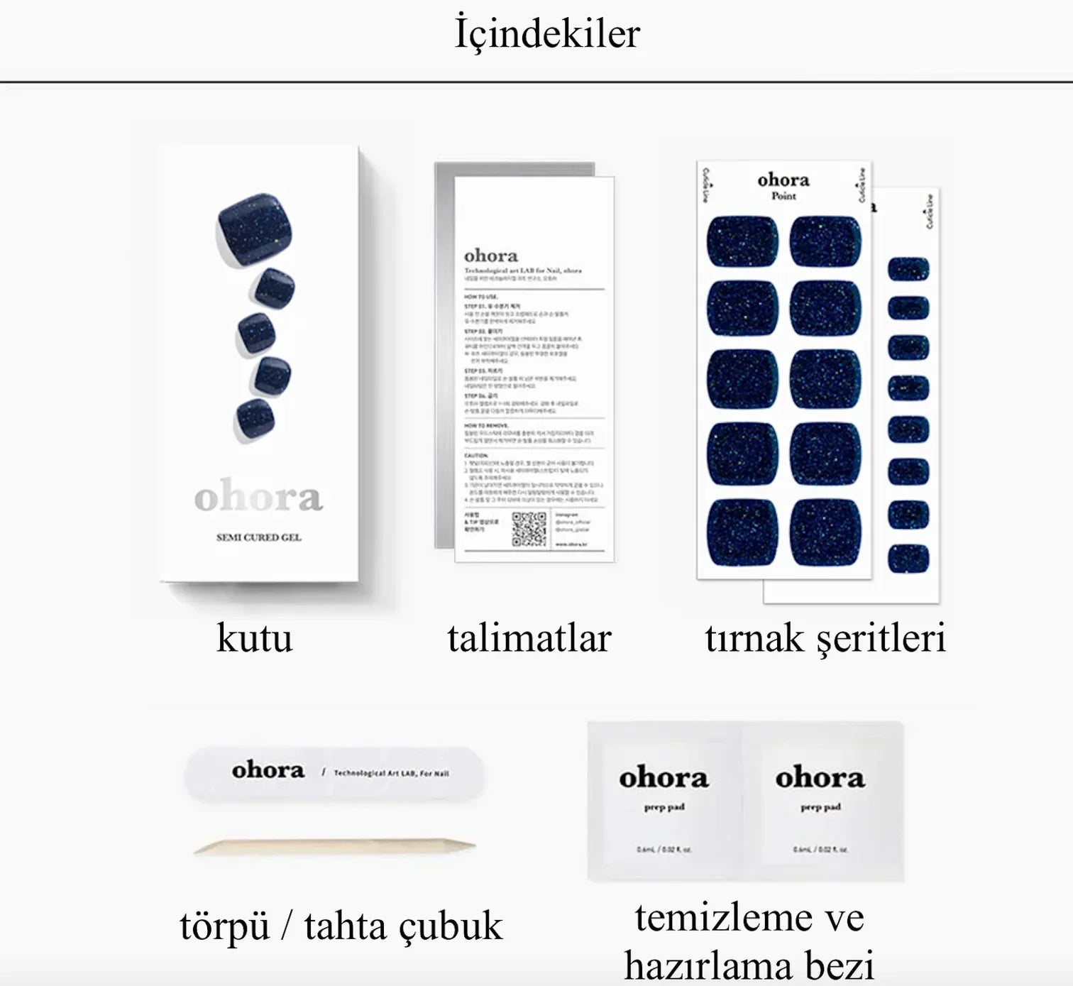 P Starry night Jel Tırnak 32 Adet 2 Kullanım