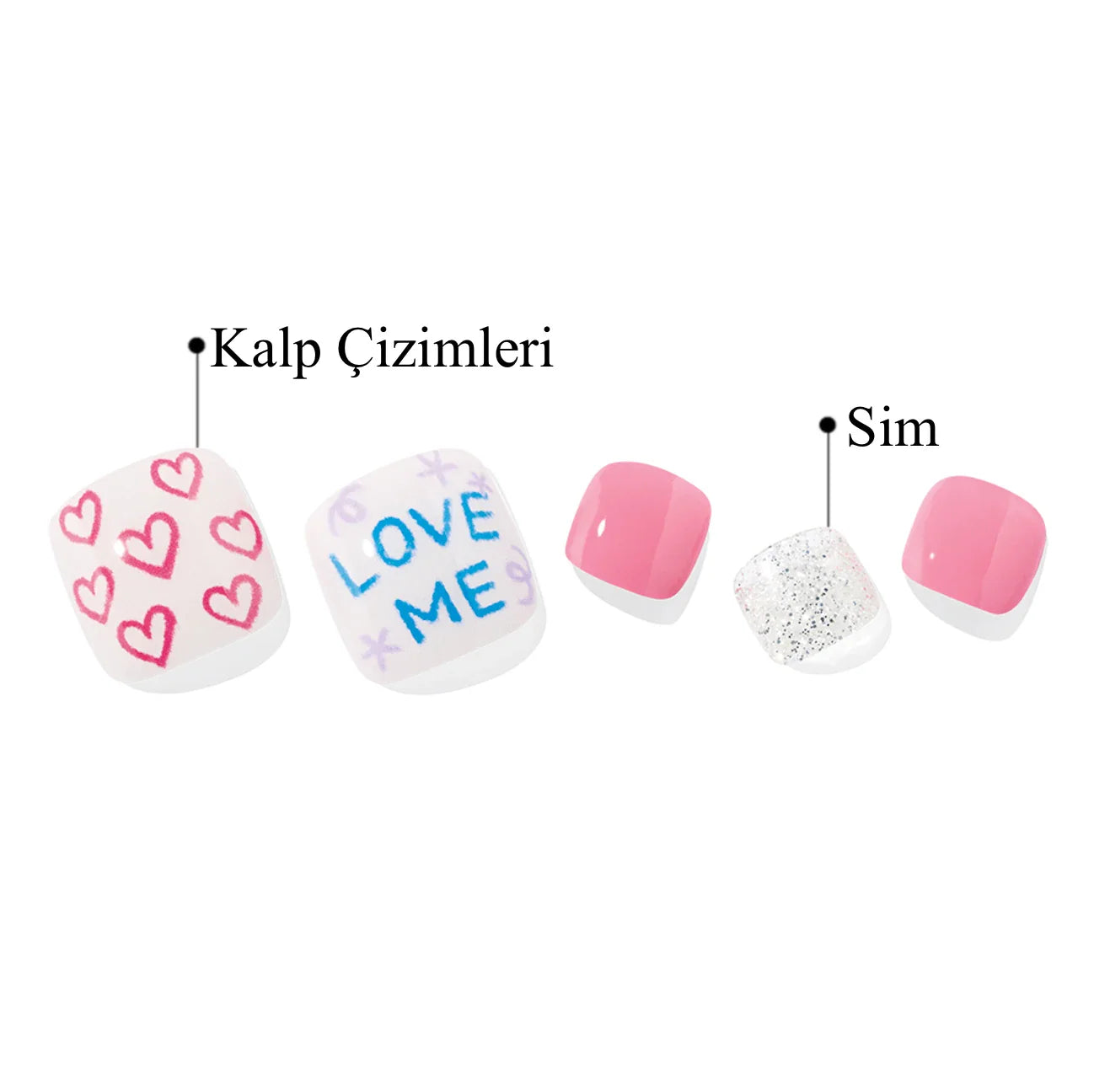 P Sweetie Pie Jel Tırnak 32 Adet 2 Kullanım