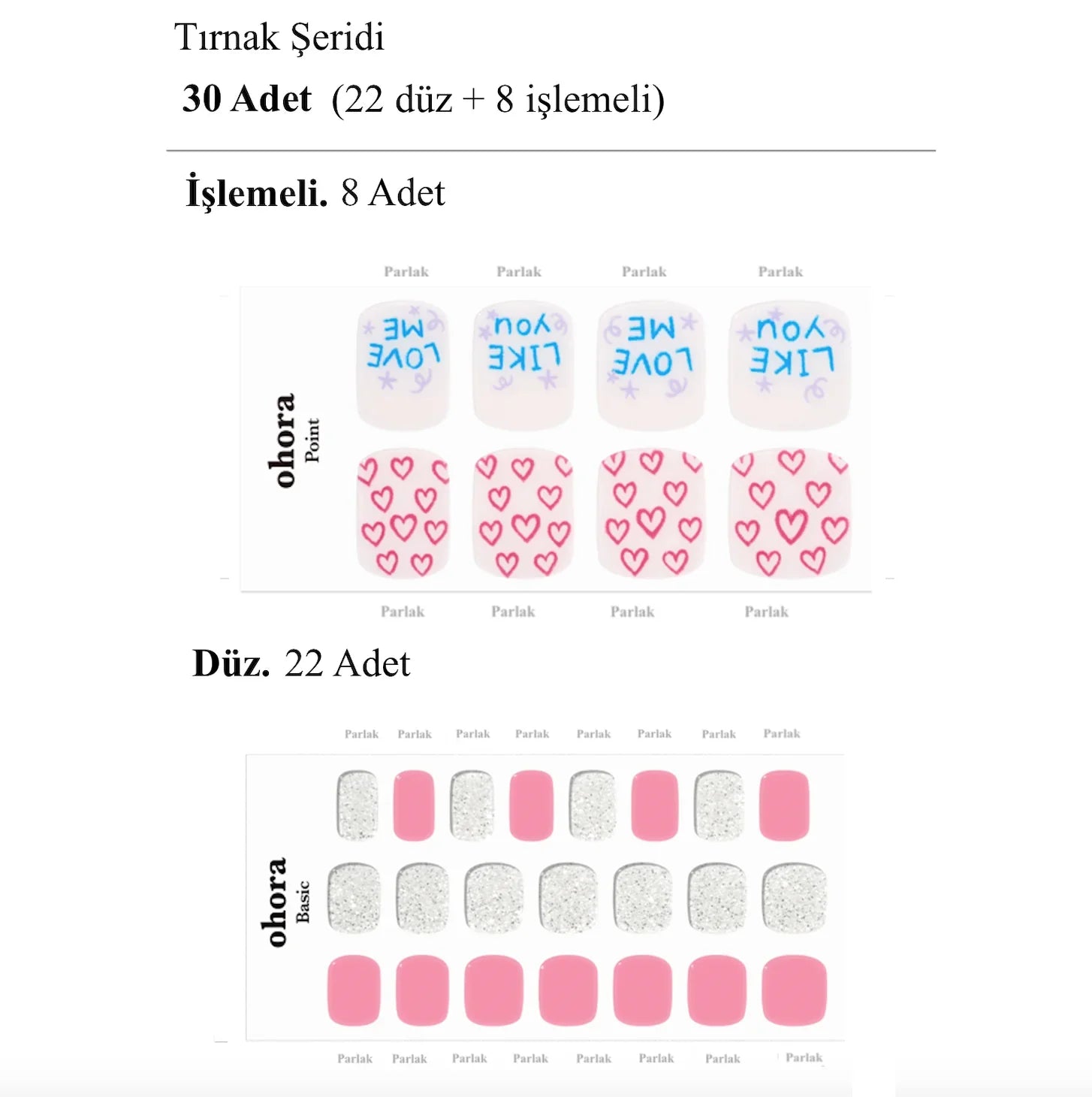 P Sweetie Pie Jel Tırnak 32 Adet 2 Kullanım