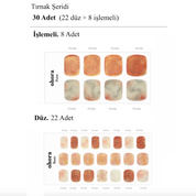 P Tasogare Jel Tırnak 30 Adet 2 Kullanım