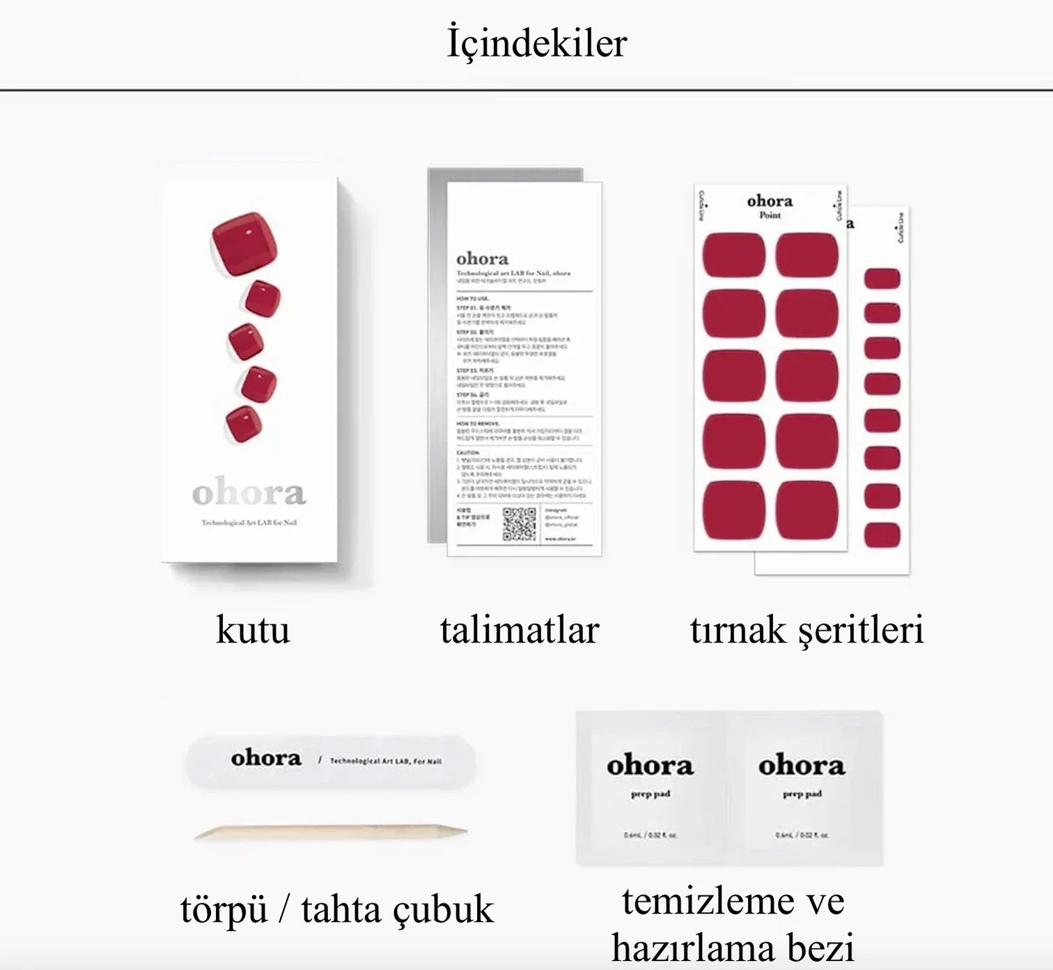 P Tint Burgundy Jel Tırnak 32 Adet 2 Kullanım