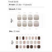 P Urban Brown Jel Tırnak 30 Adet 2 Kullanım