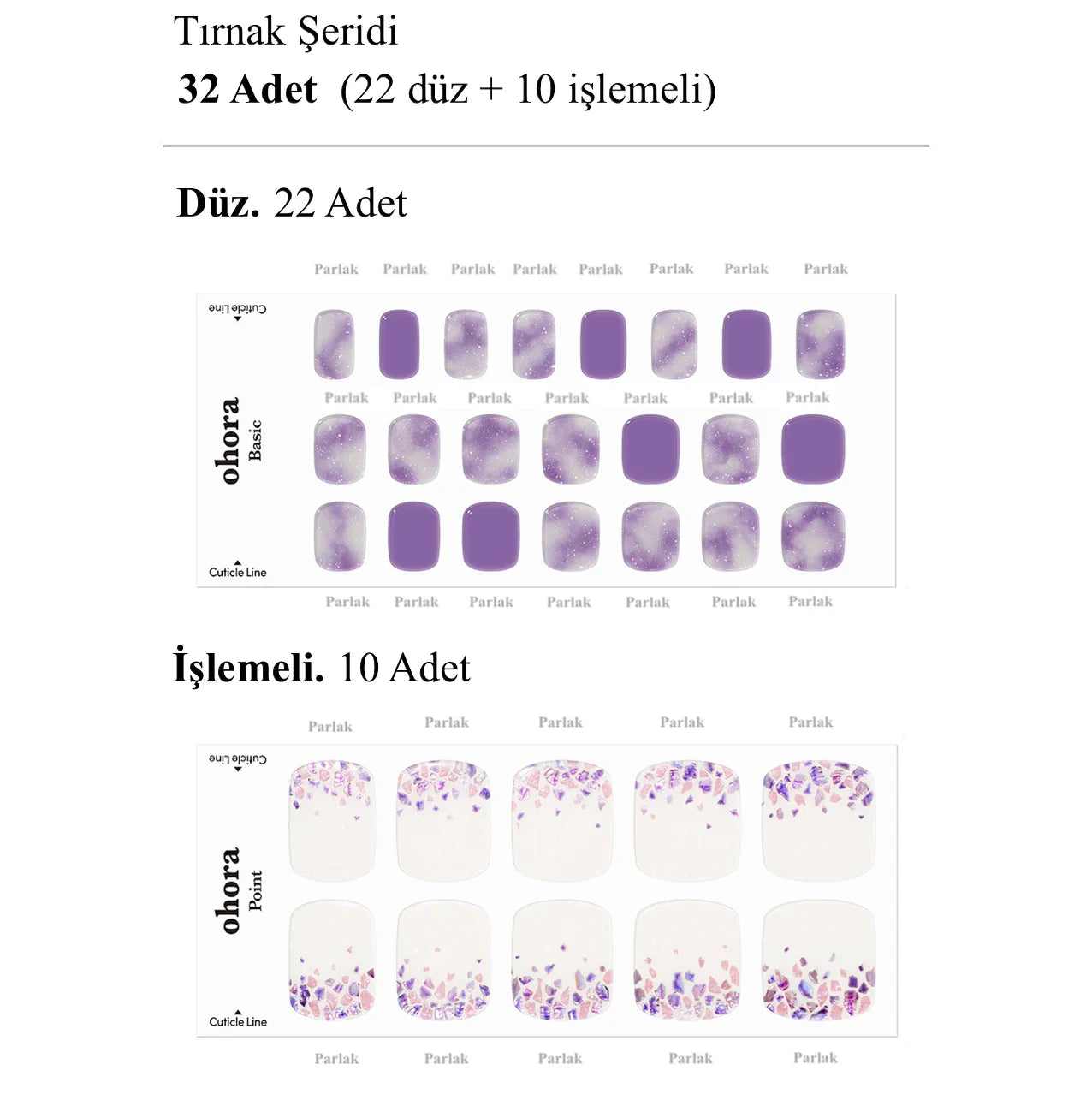 P View Jel Tırnak 32 Adet 2 Kullanım