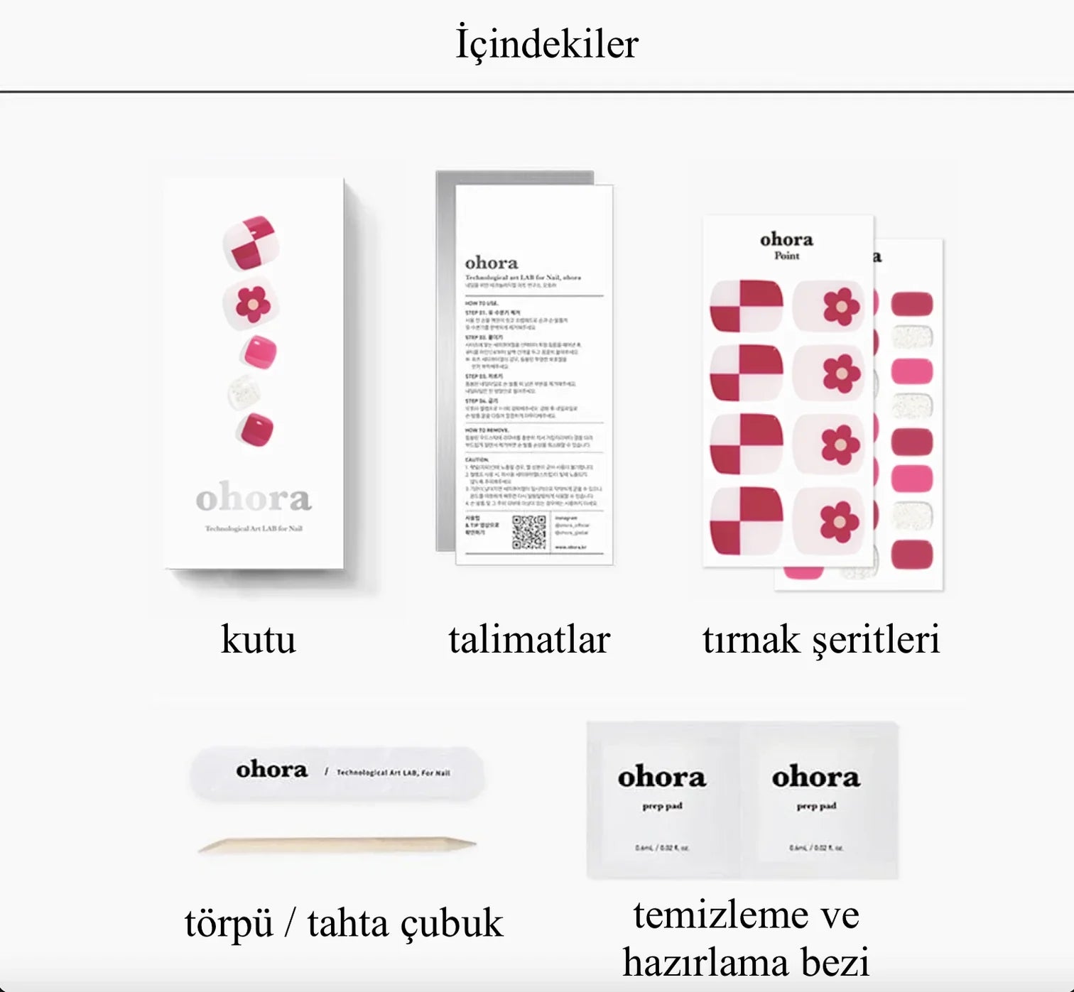 P Viva Flower Jel Tırnak 30 Adet 2 Kullanım