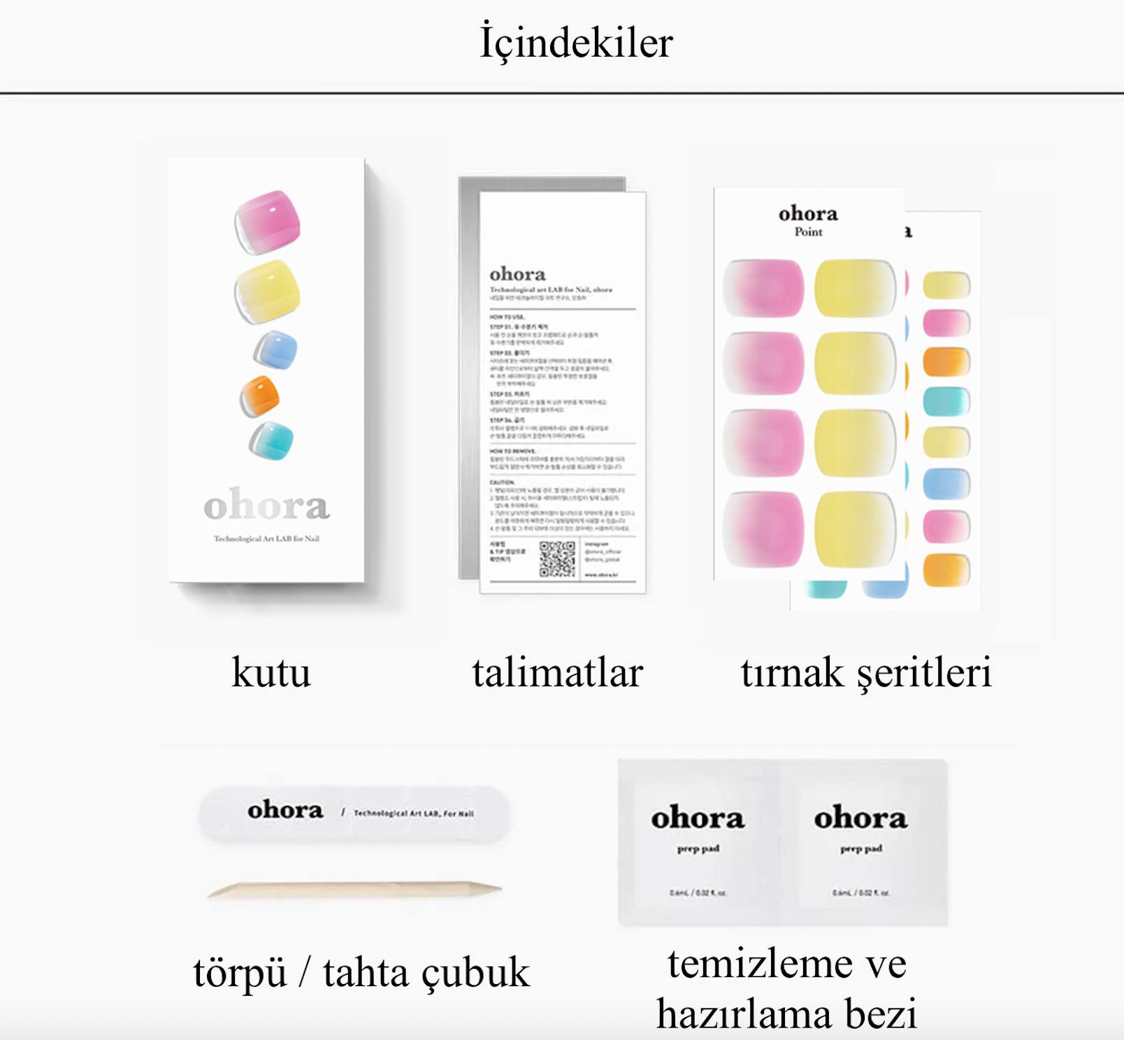 P Watercolor Jel Tırnak 30 Adet 2 Kullanım