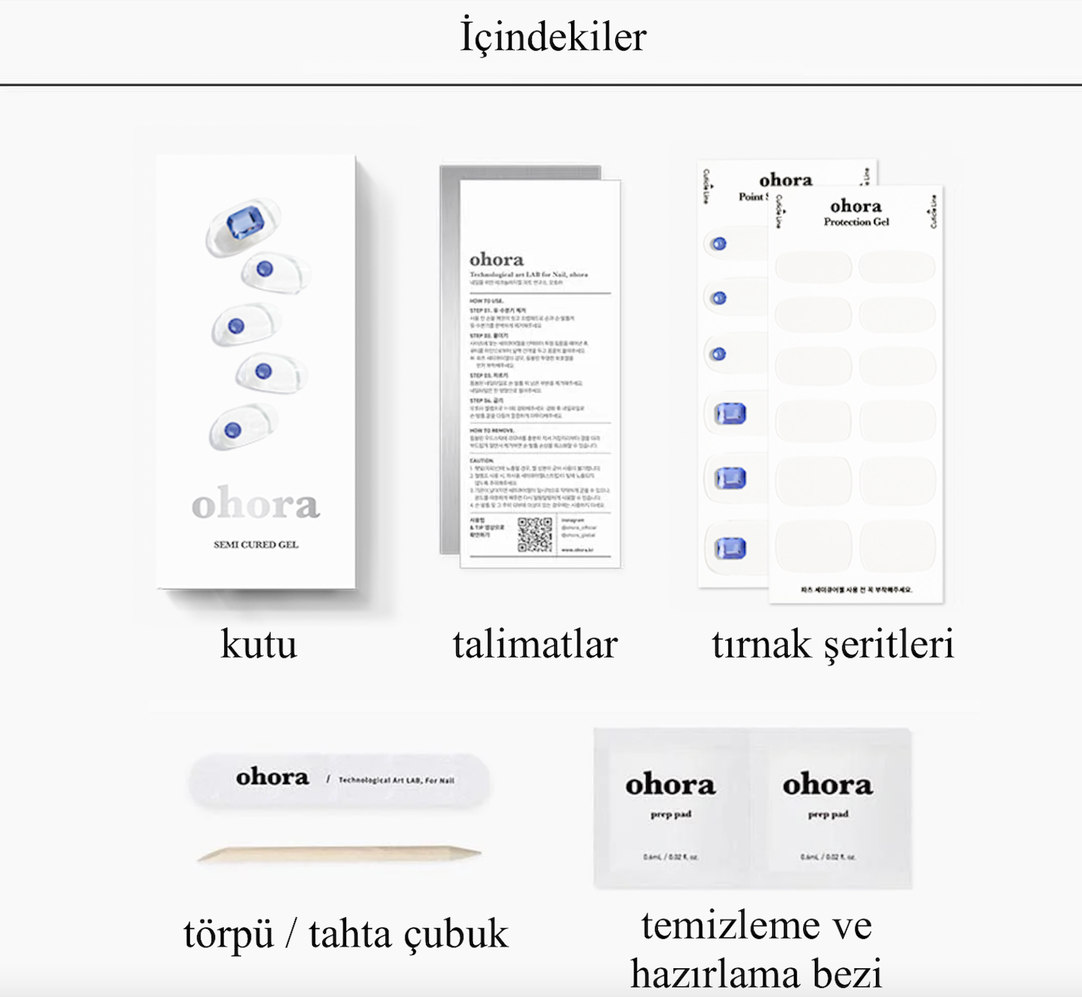 Round Square Jel Tırnak 12 Adet 1 Kullanım