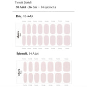 N Glazed Peach Jel Tırnak 30 Adet, 2 Kullanım