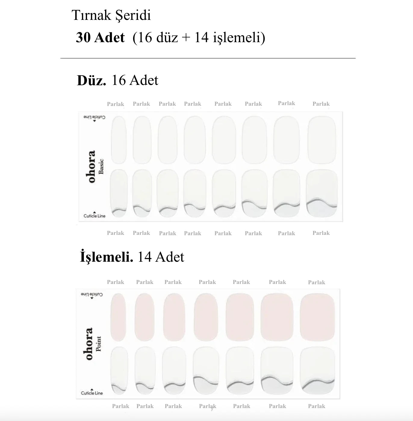 N Soft Cream Jel Tırnak 30 Adet, 2 Kullanım