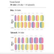 N Pastel Jel Tırnak 30 Adet, 2 Kullanım