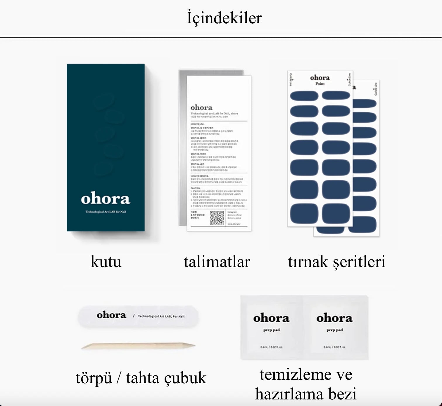 N Cream Indigo Jel Tırnak 30 Adet, 2 Kullanım