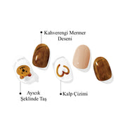 N Caramel Bear Jel Tırnak 30 Adet, 2 Kullanım