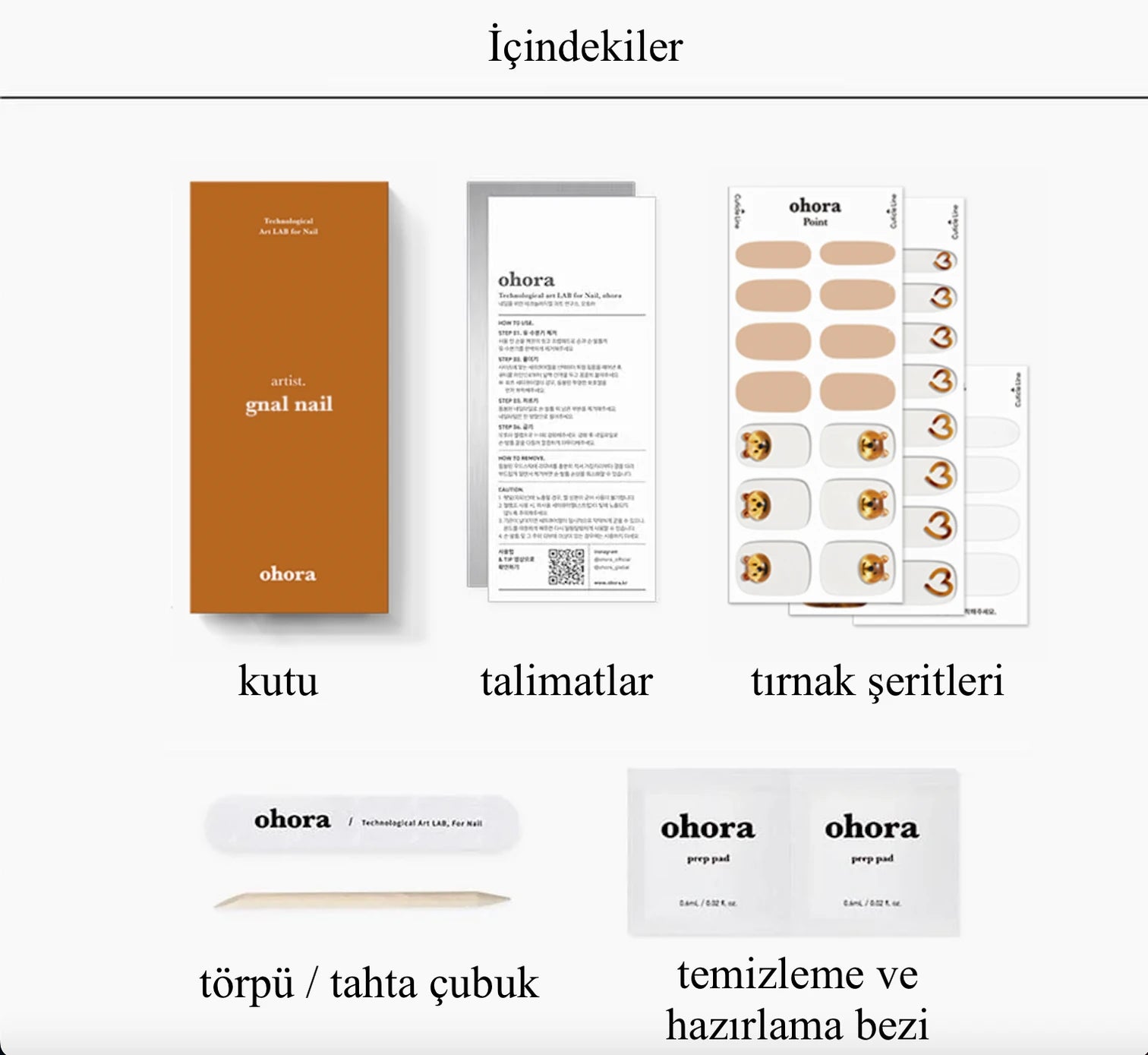 N Caramel Bear Jel Tırnak 30 Adet, 2 Kullanım