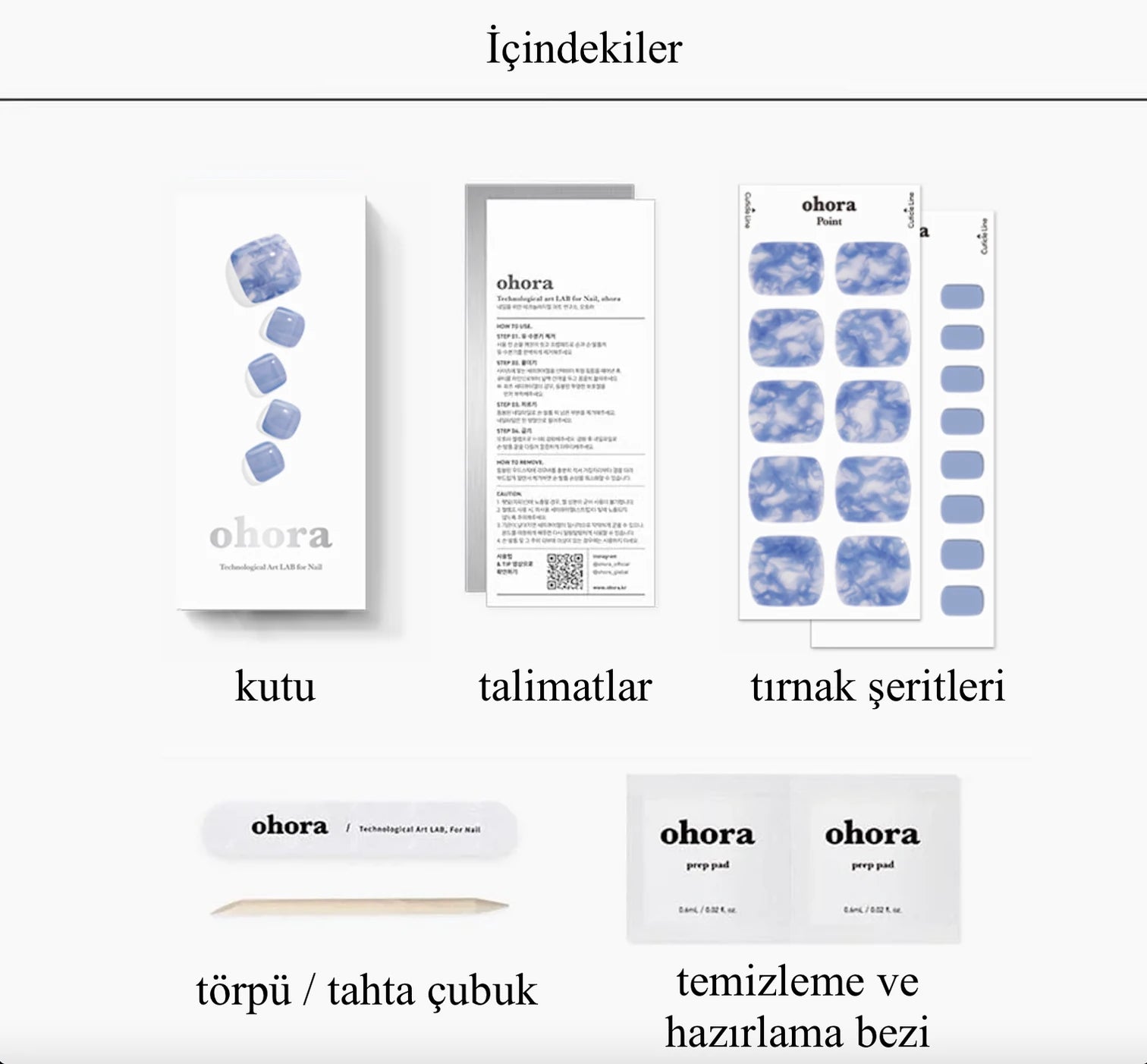 P Marble Soda Jel Tırnak 32 Adet, 2 Kullanım