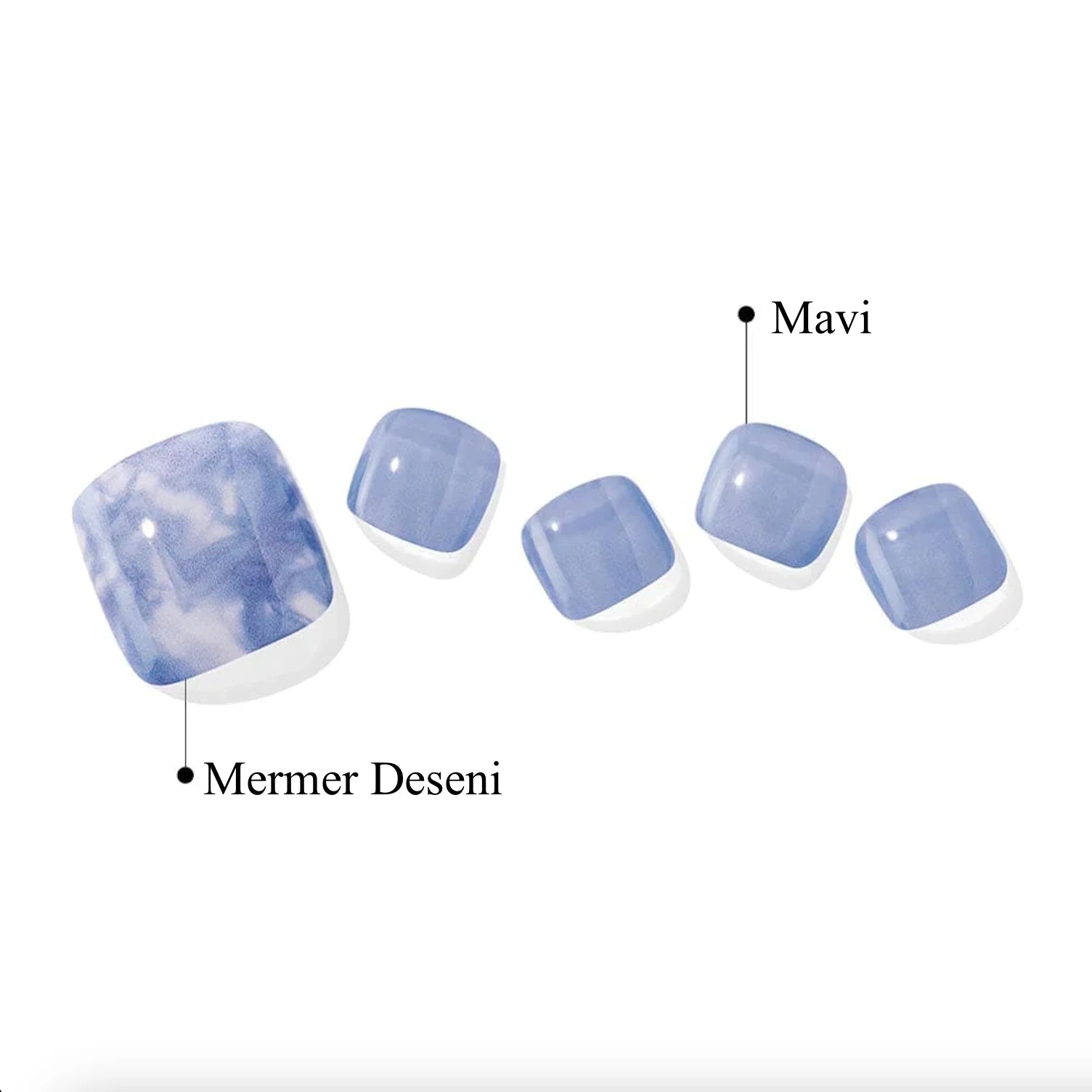 P Marble Soda Jel Tırnak 32 Adet, 2 Kullanım