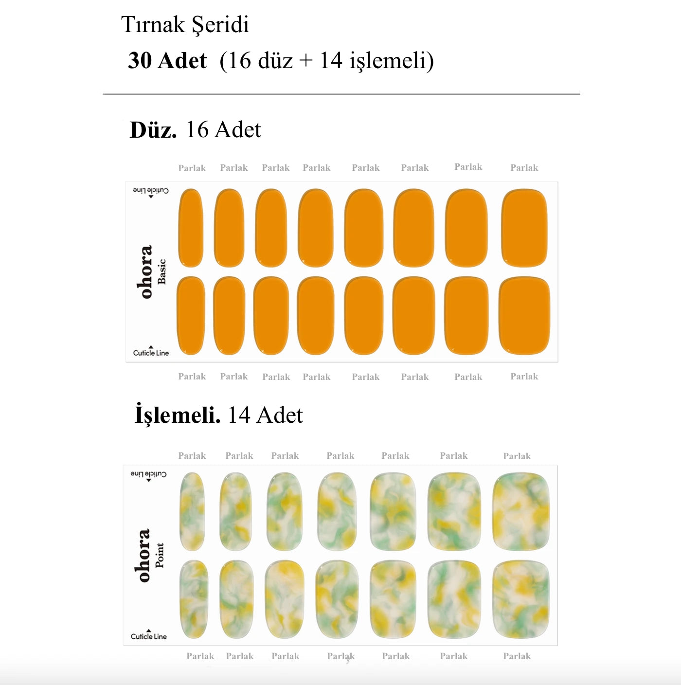 N Chlorophyll Jel Tırnak 30 Adet, 2 Kullanım