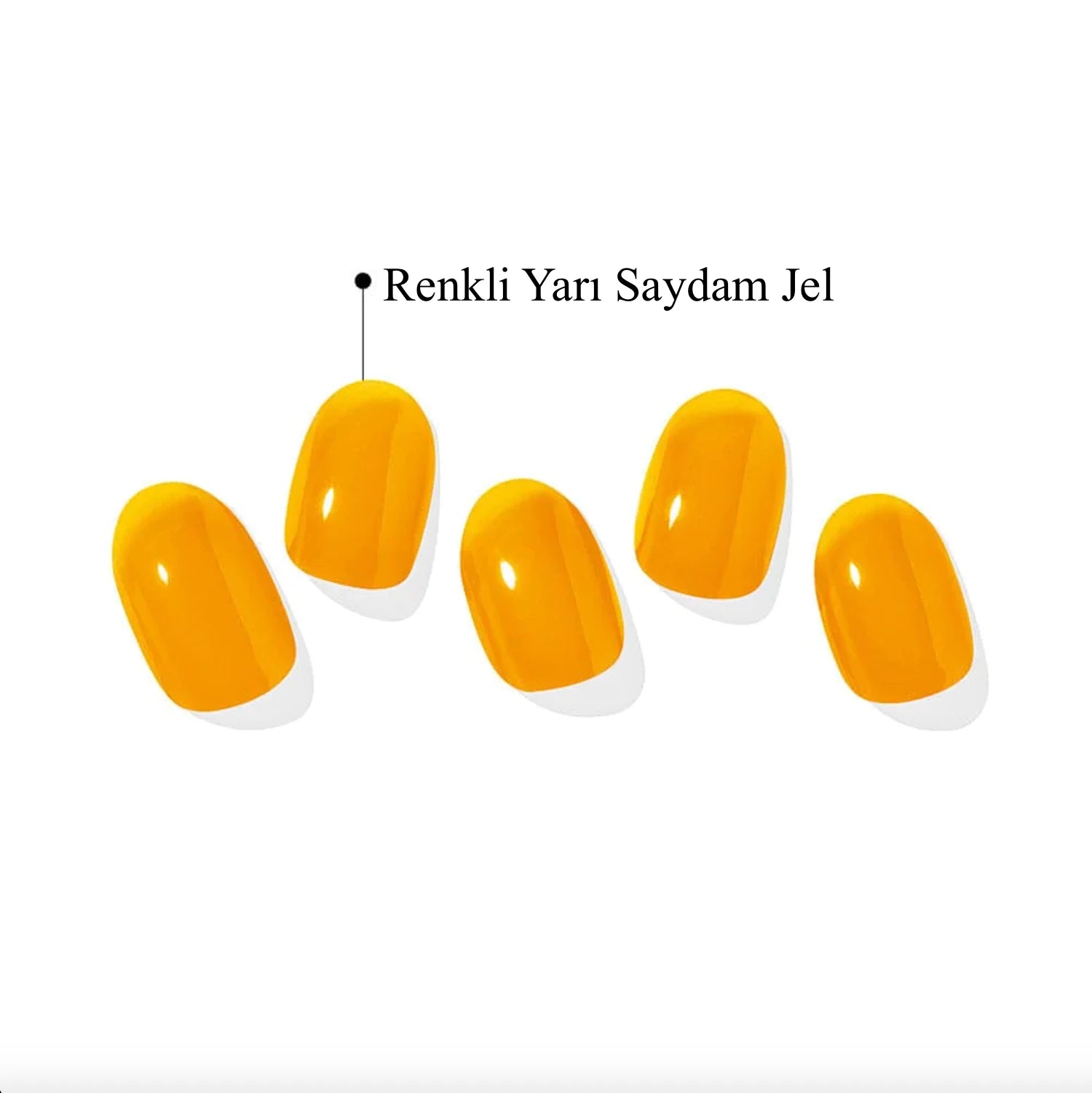 N Tint Orange Jel Tırnak 30 Adet, 2 Kullanım