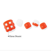 P Tangerine Check Jel Tırnak 32 Adet, 2 Kullanım