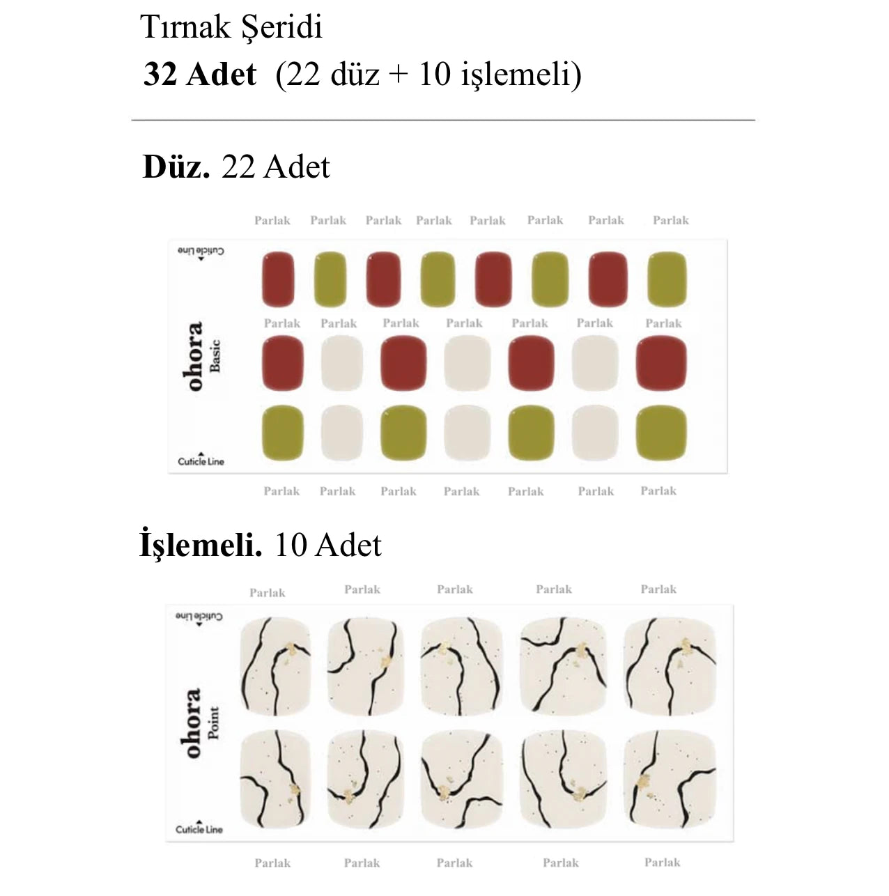 P Sonata Jel Tırnak 32 Adet, 2 Kullanım