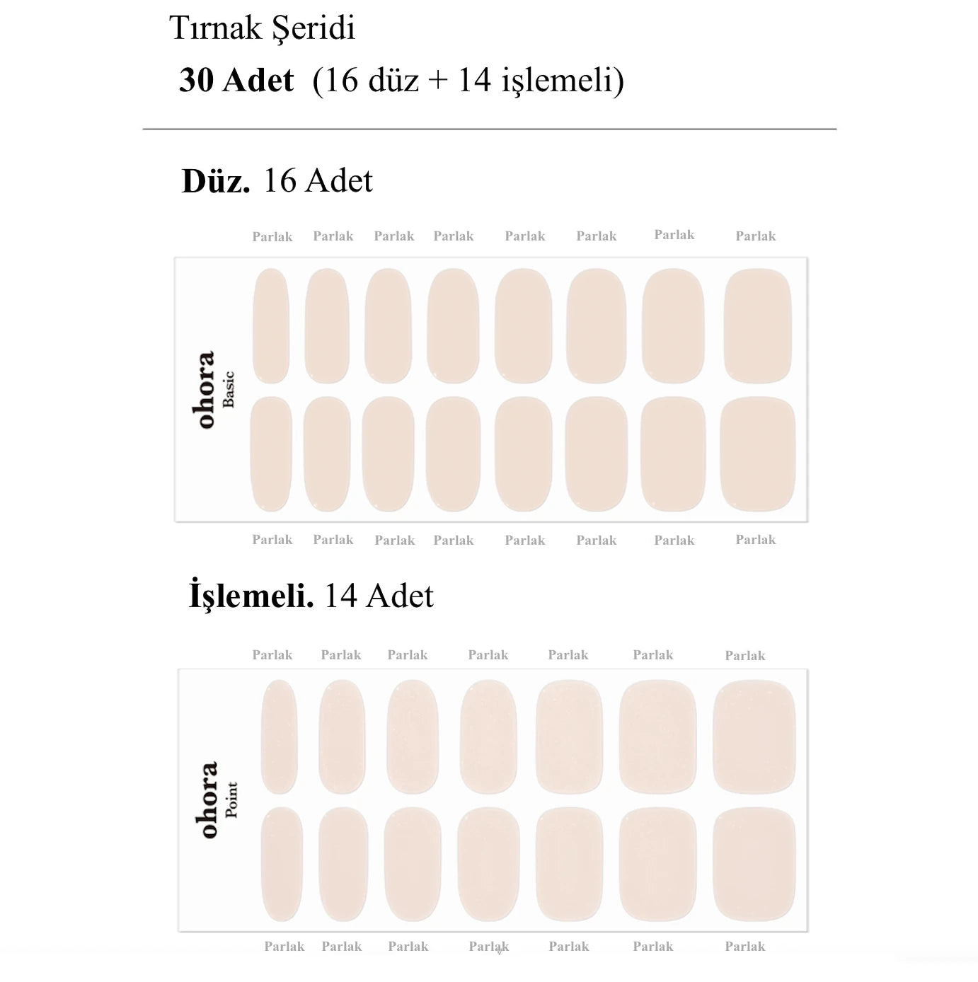 N Glazed Apricot Jel Tırnak 30 Adet, 2 Kullanım