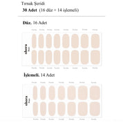N Glazed Apricot Jel Tırnak 30 Adet, 2 Kullanım