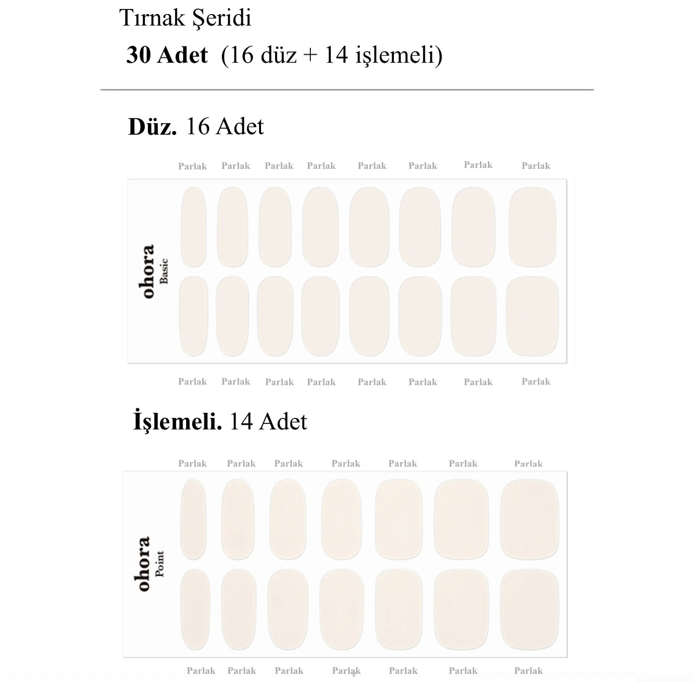 N Glazed Linen Jel Tırnak 30 Adet, 2 Kullanım
