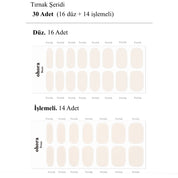 N Glazed Linen Jel Tırnak 30 Adet, 2 Kullanım