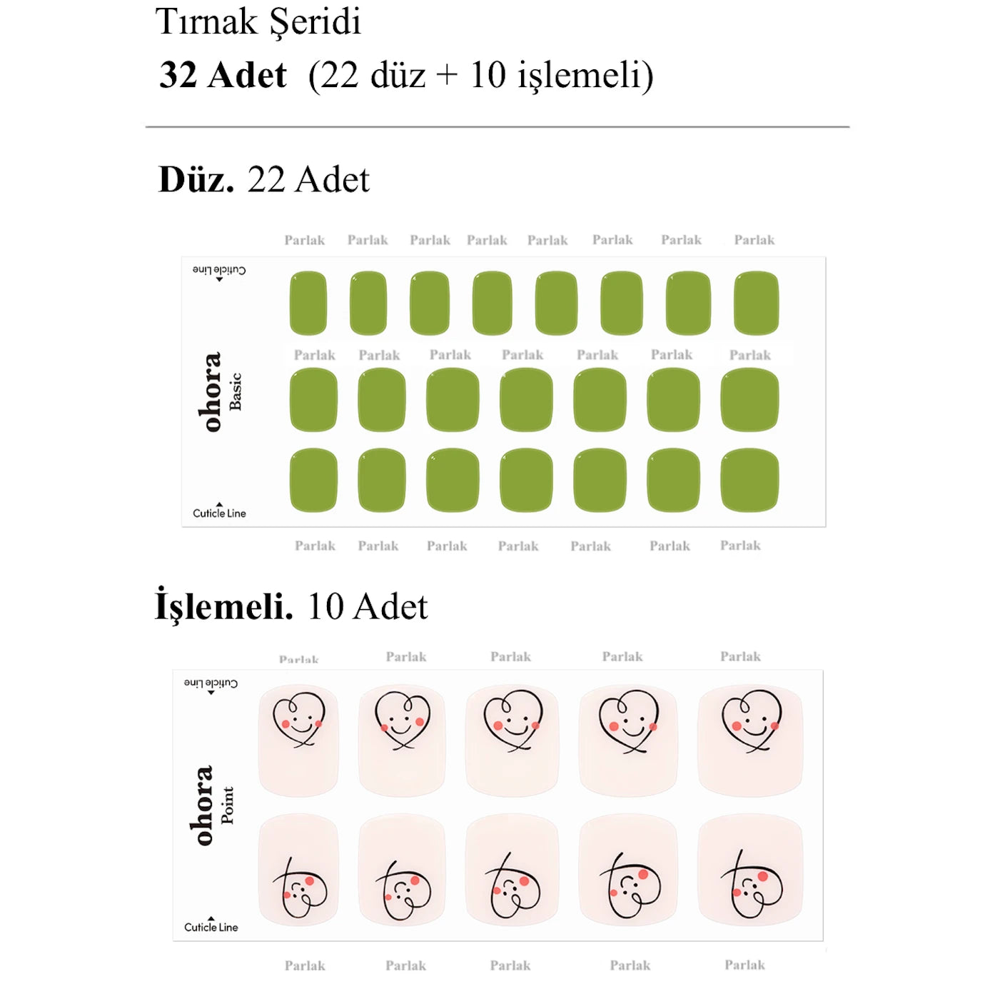 P Jolly Jel Tırnak 32 Adet, 2 Kullanım