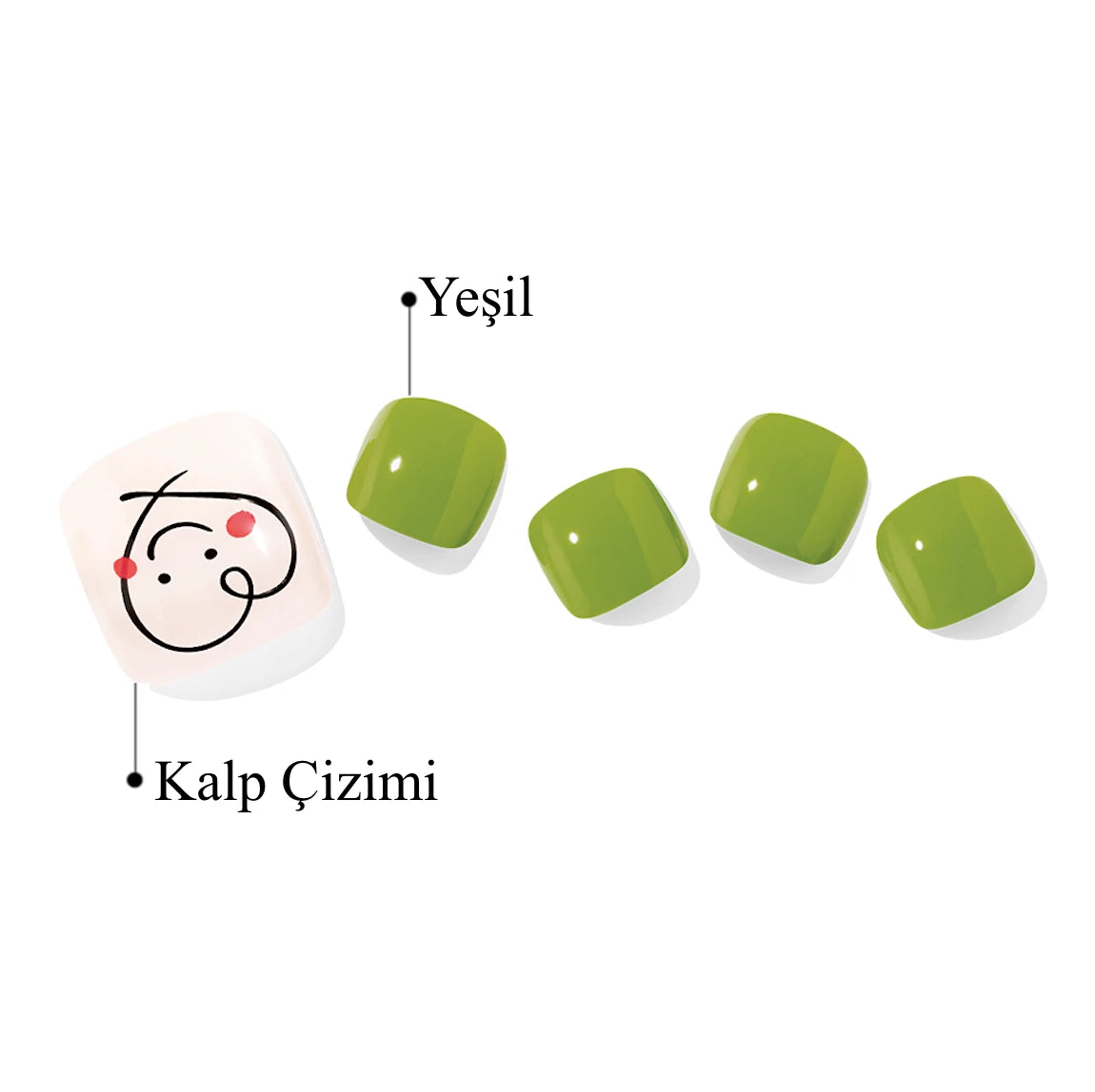 P Jolly Jel Tırnak 32 Adet, 2 Kullanım