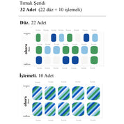 P Lollie Stripe Jel Tırnak 32 Adet, 2 Kullanım