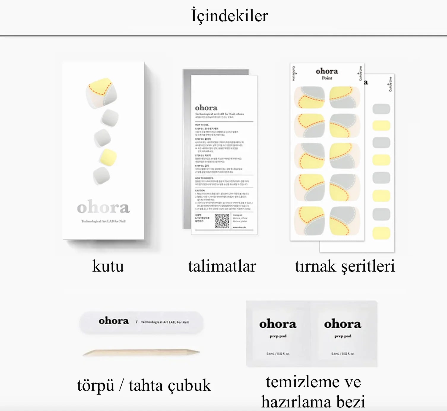 P Yellow Stitch Jel Tırnak 32 Adet, 2 Kullanım