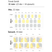 P Yellow Stitch Jel Tırnak 32 Adet, 2 Kullanım